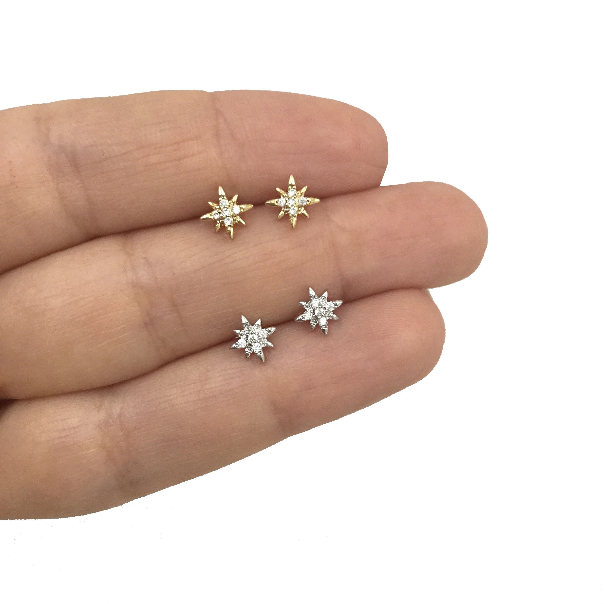 925 Sterling Silver 4mm Star Stars Kids Girls Women Stud Earrings Jewellery 