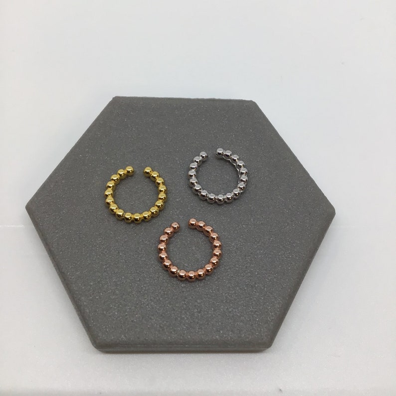 Sterling Silver Ear Cuff No Piercing Ear Cuff Fake Piercing Etsy