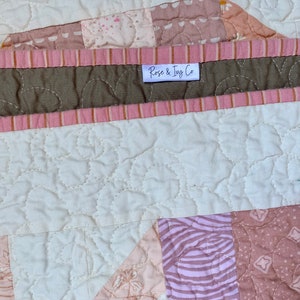 Siwa Lap Throw Quilt Pastel Quilt Modern Baby Quilt Blanket Colourful Cotton Quilt Handmade Patchwork Quilt image 6