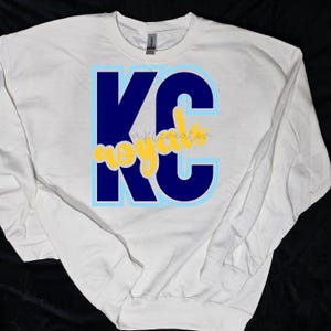 KC Kansas City Royals Varsity-logotyp Spell Out SVG PNG CRD Grafikfil Digital tröjtillverkning Baseball Salvy Witt Pasquantino Inte fysiskt objekt