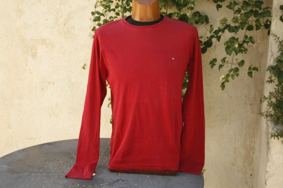 tommy hilfiger red long sleeve