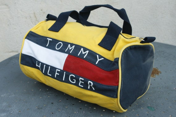 tommy hilfiger duffle bag yellow