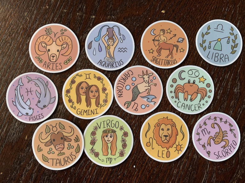Zodiac Stickers Etsy Australia