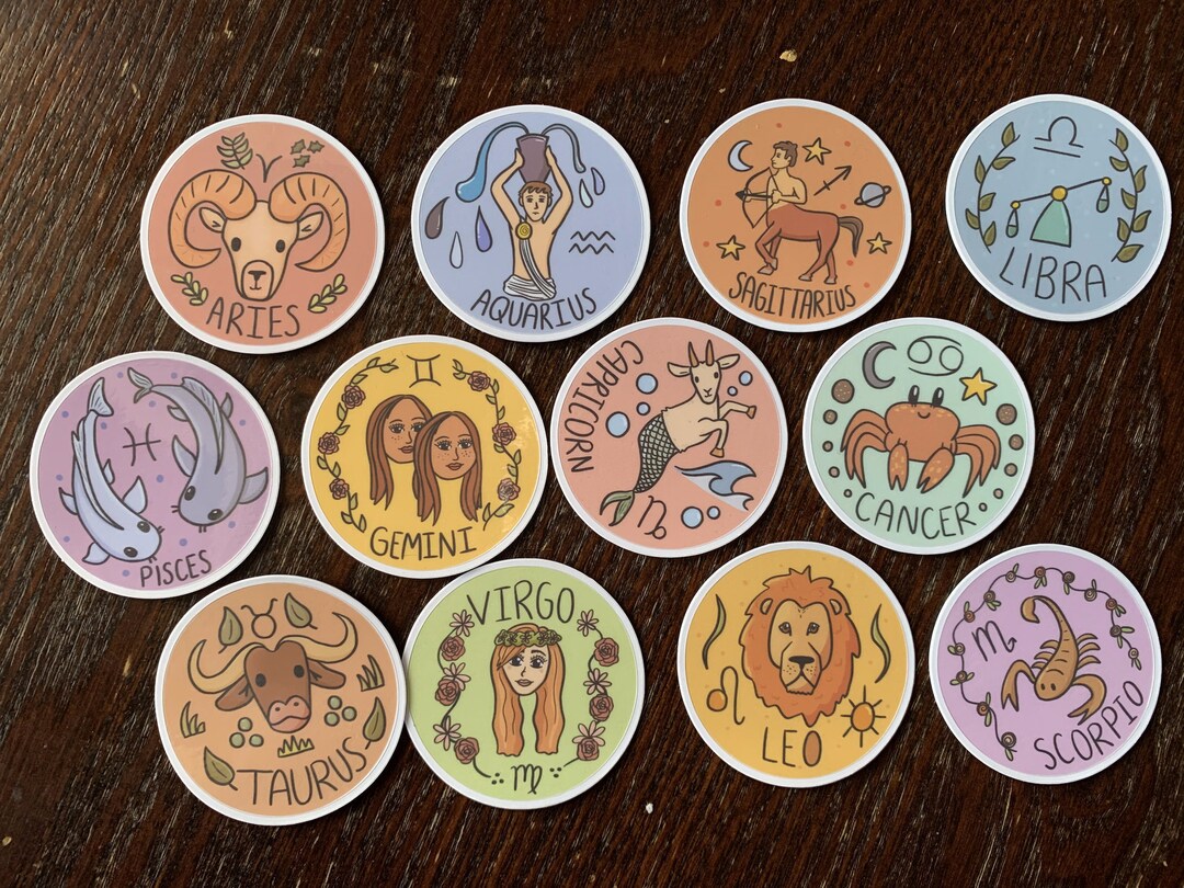 Zodiac Stickers Etsy