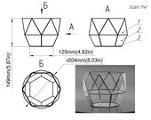 Geometric glass terrarium Tiffany style Printable pattern Craft Glass florarium Home dуcor Handmade Stained glass Project 00216