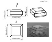 Ring box. Glass box. Project 0369. Digital Printable project. Handwork stained geometric glass ring box container Brillant3