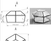 Pattern terrarium ring box. Glass box. Handwork stained geometric glass ring box container Terrarium by Brillant3d Geometric decor 0037