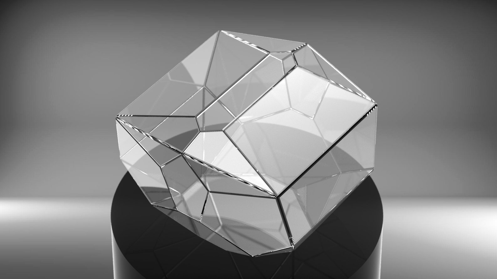 Geometric glass box. Project 0341. Wedding box. Made Etsy