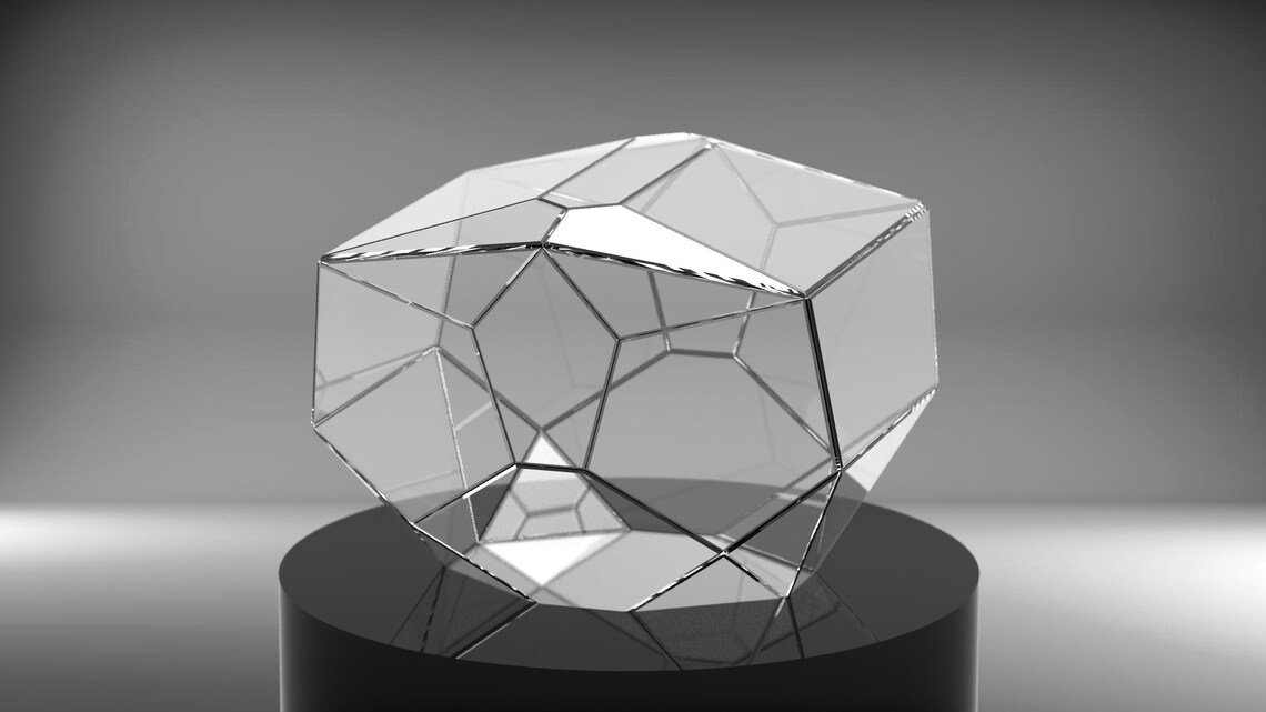 Geometric glass box. Project 0341. Wedding box. Made Etsy