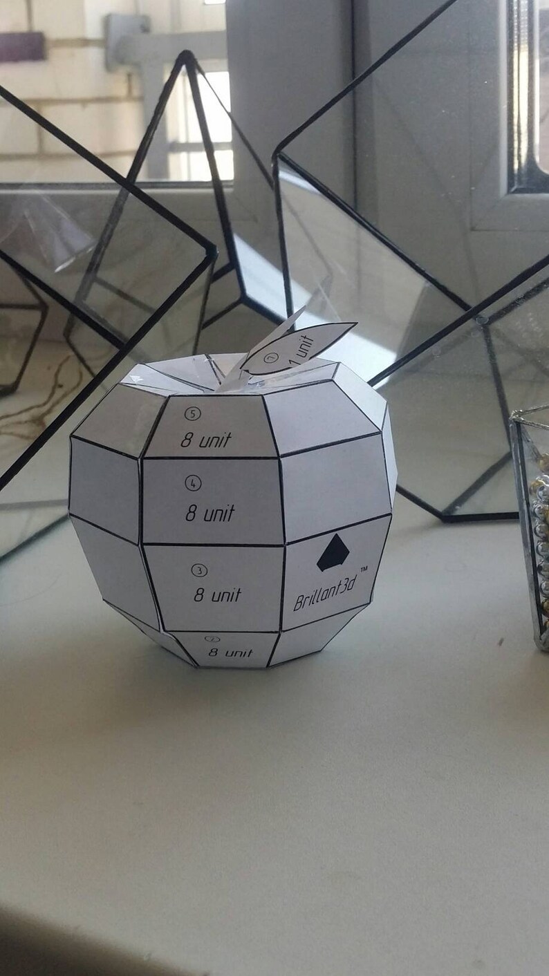 Stained glass apple printable pattern drawing / Project 0032 Etsy