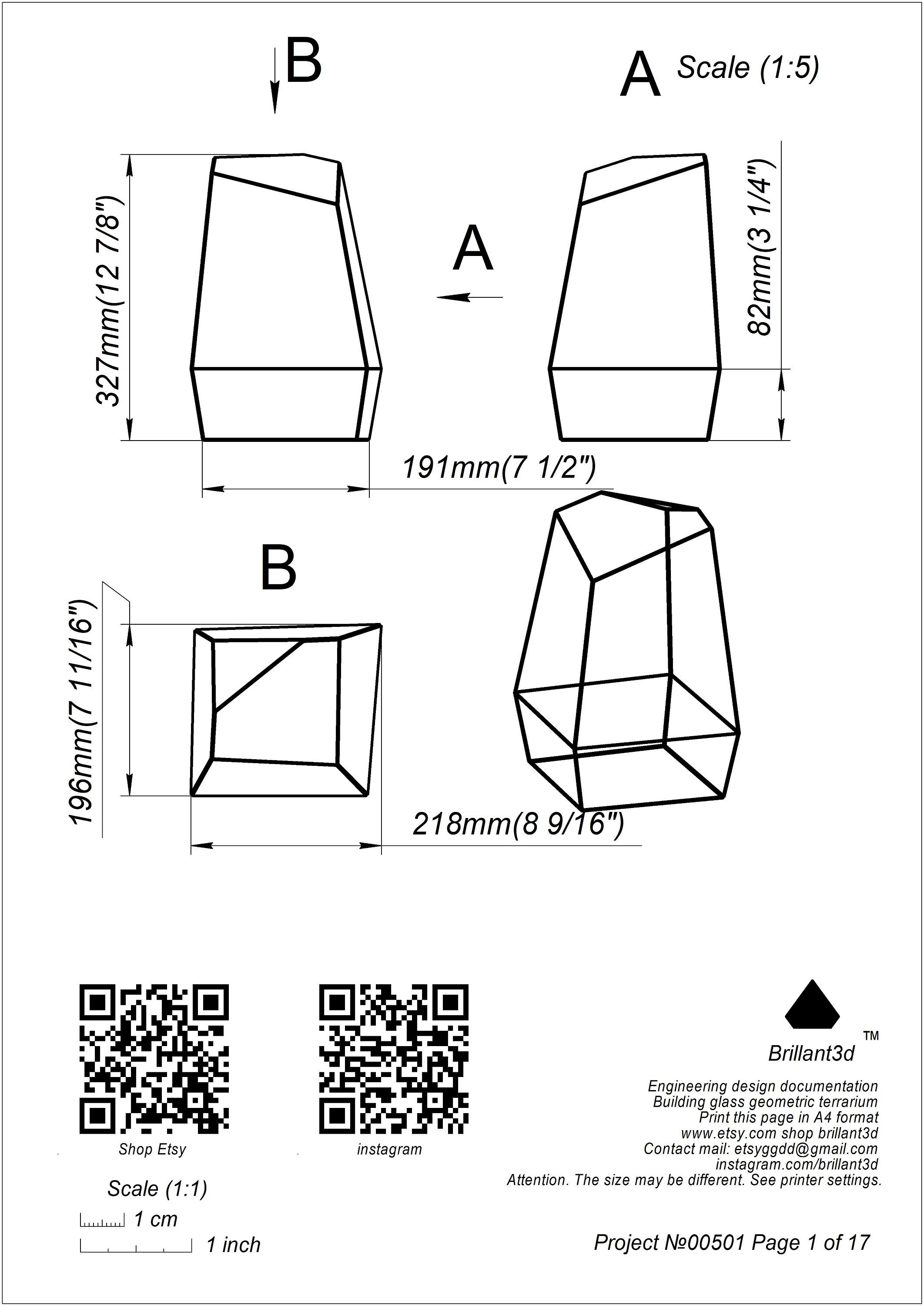 Download Printable Pattern. Stained Glass Terrarium. Project Etsy