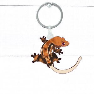 Crested gecko keychain cheap