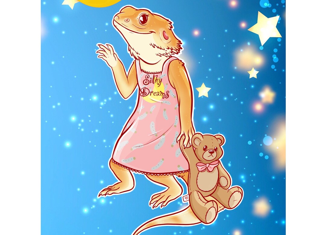 Bearded Dragon Sticker girl/bearded Dragon Accessories Etsy