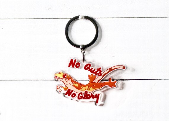 crested gecko keychain