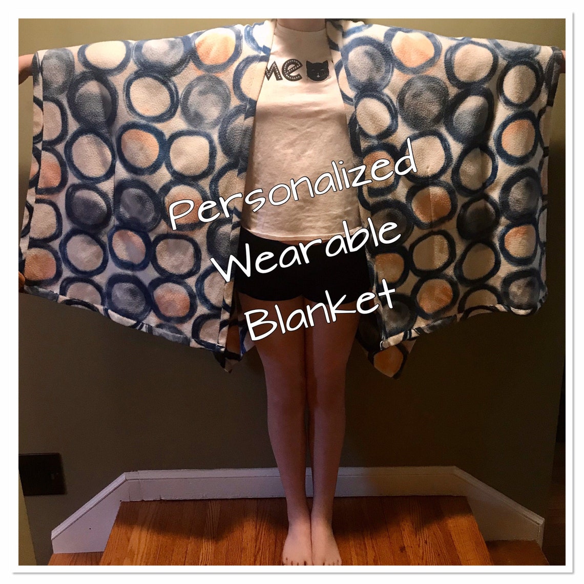 Personalized Wearable Blanket Wrap / Blanket Wrap / Cuddle Etsy