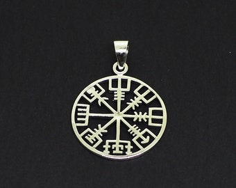 Viking Compass Pendants, 925 Sterling silver Nordic Compass Charm, Viking necklace, Norse Jewelry / GG162