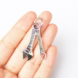 Adjustable Spanner Wrench Charm Pendants, Tool Charms, Spanner charm, Necklace charm / GG50