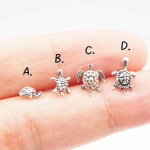Sterling silver Sea Turtle stud Earrings, Tiny Turtle studs, Sea Beach Ocean Jewelry, Cute fun earrings