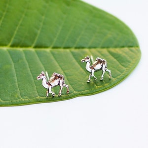 Kamel Ohrstecker • 925 Sterling Silber • Wüsten Tier Schmuck • Zierliche Kamel Ohrringe • Reise Geschenk • Schmuck aus dem Nahen Osten