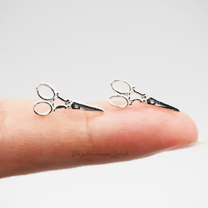 Silver925 Scissor Stud Earrings, Hairdresser Stud Earrings, Hairstylist Jewelry Gifts, Scissor jewelry, Handmade lover gift