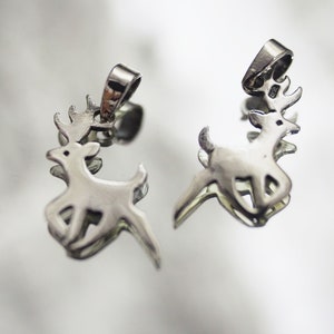 1piece Deer Charm pendants, Antler charm, Jewelry Supplies Winter Christmas charm /J15