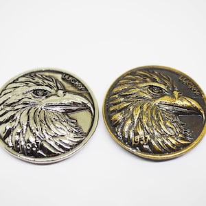 2 piezas: conchos con forma de águila, cierre de rosca con forma de pájaro, accesorios de decoración de cuero para cinturón de billetera de motociclista / DH8