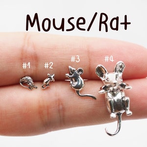 Cute Rat earrings, Tiny Rodent Rat studs, Mouse earrings, Christmas gift, Unique gift idea, Children earrings