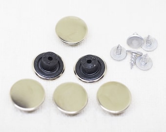 20 ensembles - 16 mm Silver Metal Jean Tacks, Jean Buttons avec rivets, Nail Rivet Stud Fixerer Button