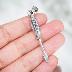 Sterling silver Screwdriver pendants, Tool Charms, Gift for Dad / GG48