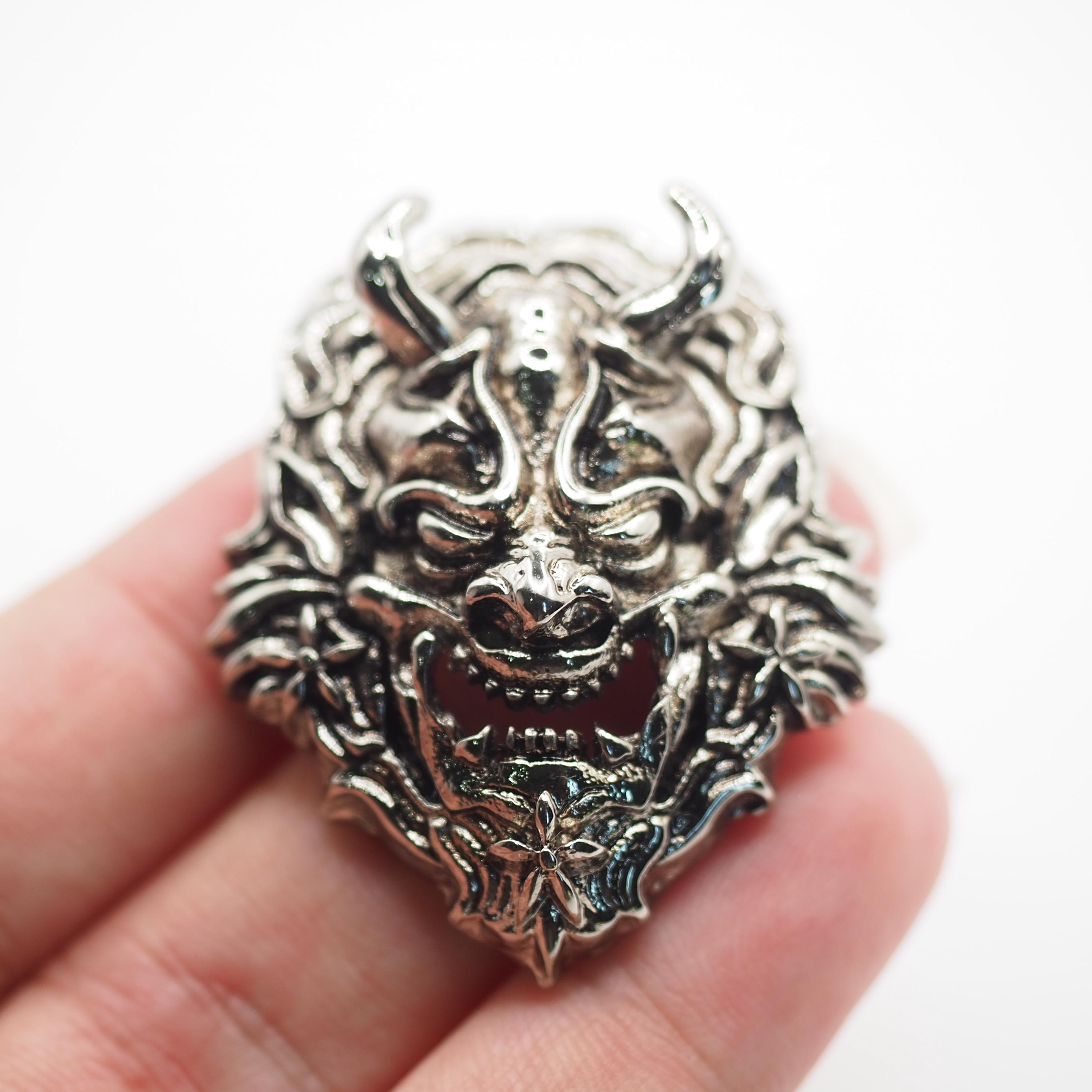 2 Pcs - Demon Conchos, Kabuki Stud Concho, Oni Evil Mask Conchos ...