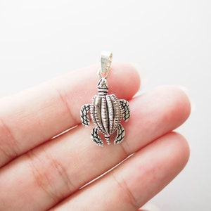 Leatherback turtle charm necklace, Movable Sea Turtle Charm pendants, Jewelry Supplies, Beach Ocean lover Gift for her RB/PD252 image 4