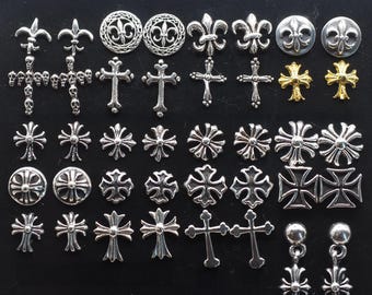 S925 Silver Cross Pin - Chrome Hearts Inspired - Sterling S925 Silver Cross Pin - Chrome Hearts Inspired - Sterling