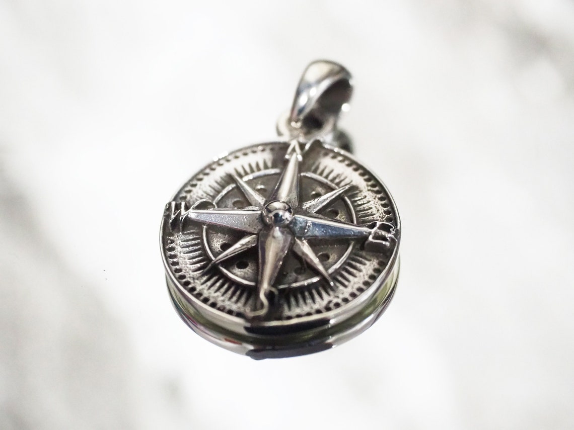 Compass Charm Pendants 925 Sterling Silver Compass Charm Etsy