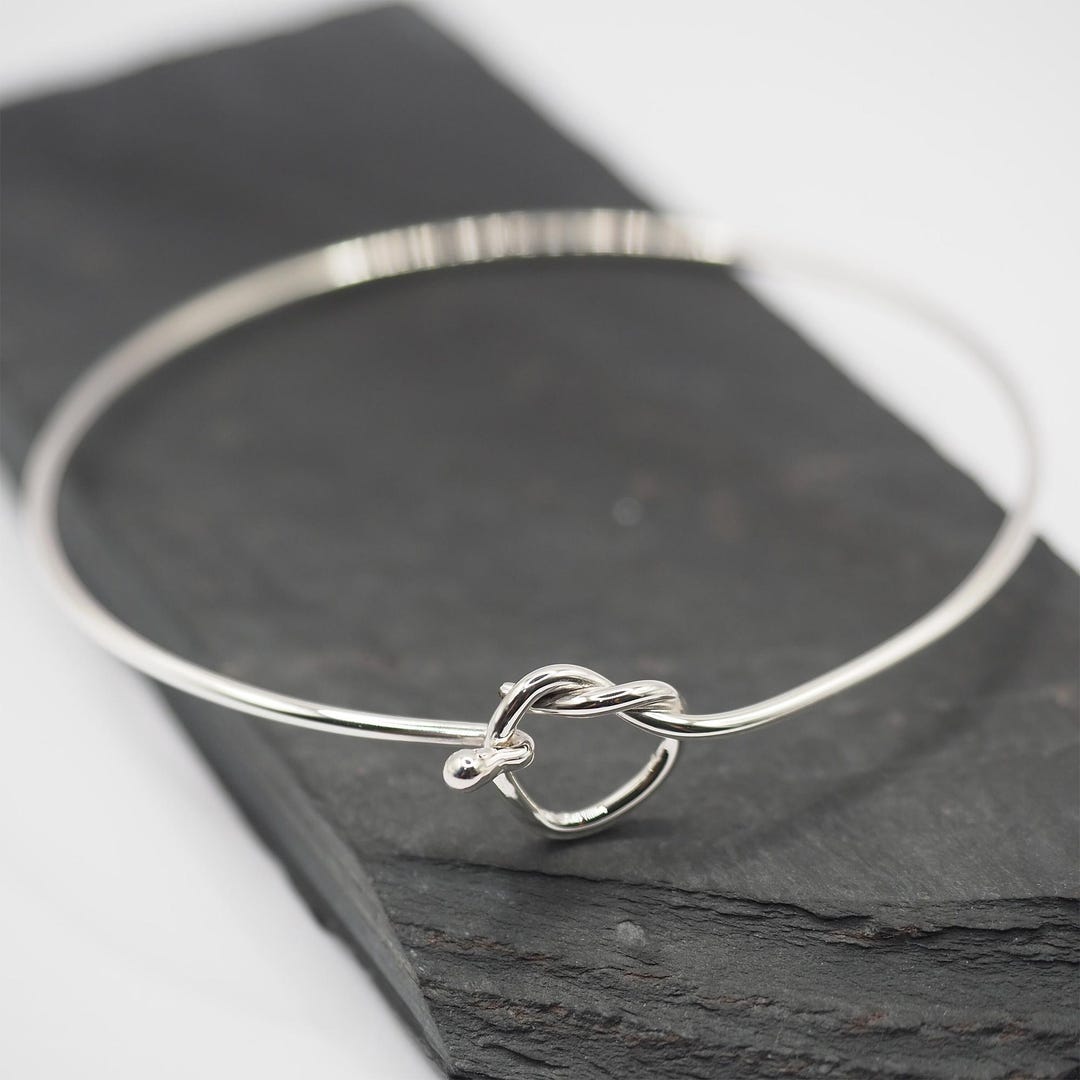 n*e様 SILVER925 KNOT BANGLE/BRACELET/シルバー Sterling Silver Love Knot Bangle Bracelet, Cuff Bracelet