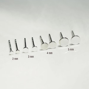 2-5 mm Tiny Circle Earrings, Nail Head stud Earrings, Dainty disc stud, Cartilage helix Minimalist earrings Q399