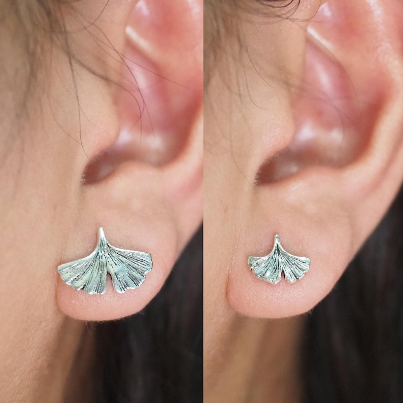 Ginkgo leaf earrings, Ginkgo Biloba, leaf earrings