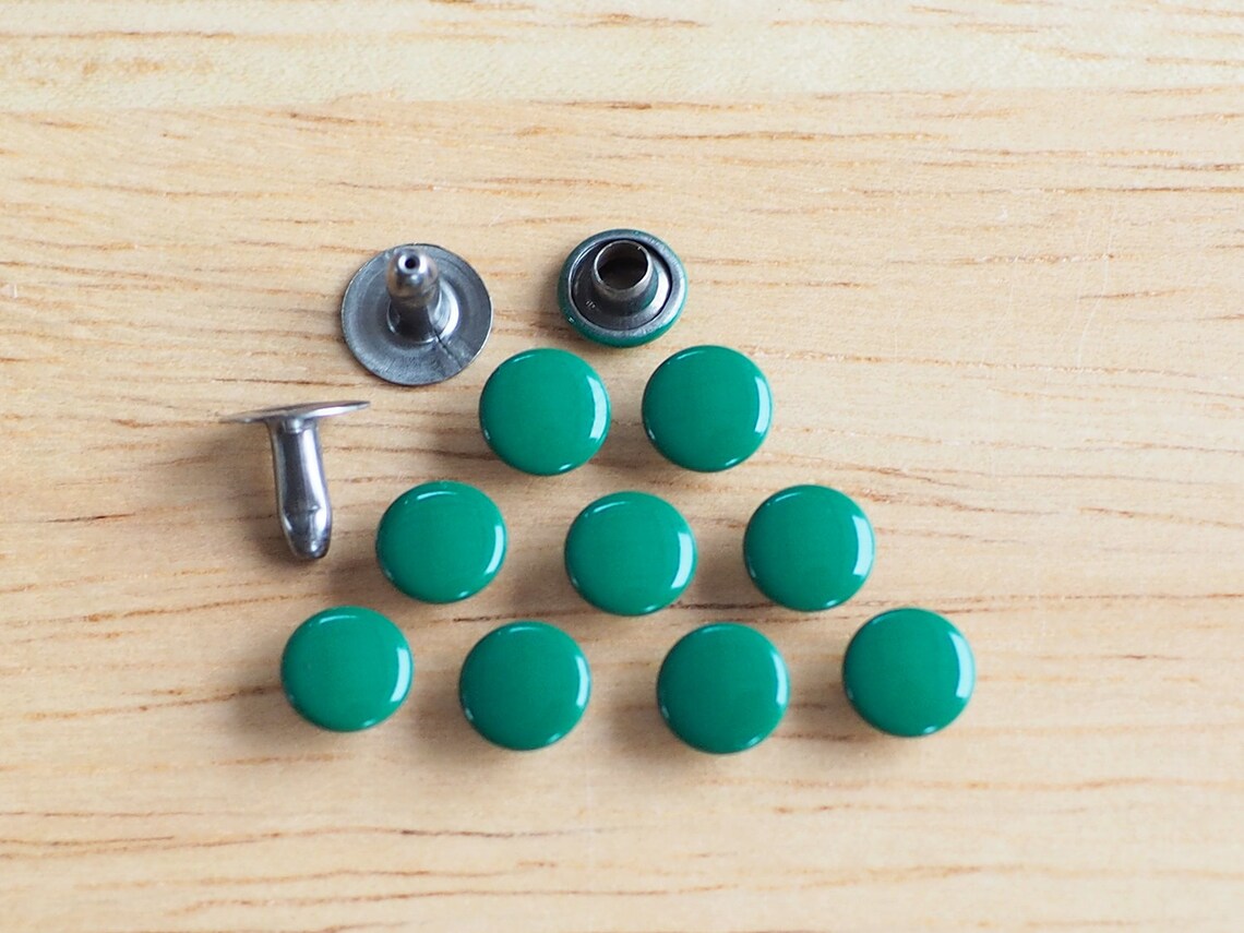100 Sets of 6 Mm Green Rivet Stud Leather Craft Stud Bag Etsy