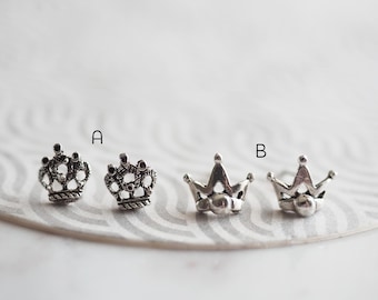 Orecchini Corona Argento Zirconi