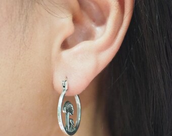 Orecchini a forma di fungo in argento Sterling 925