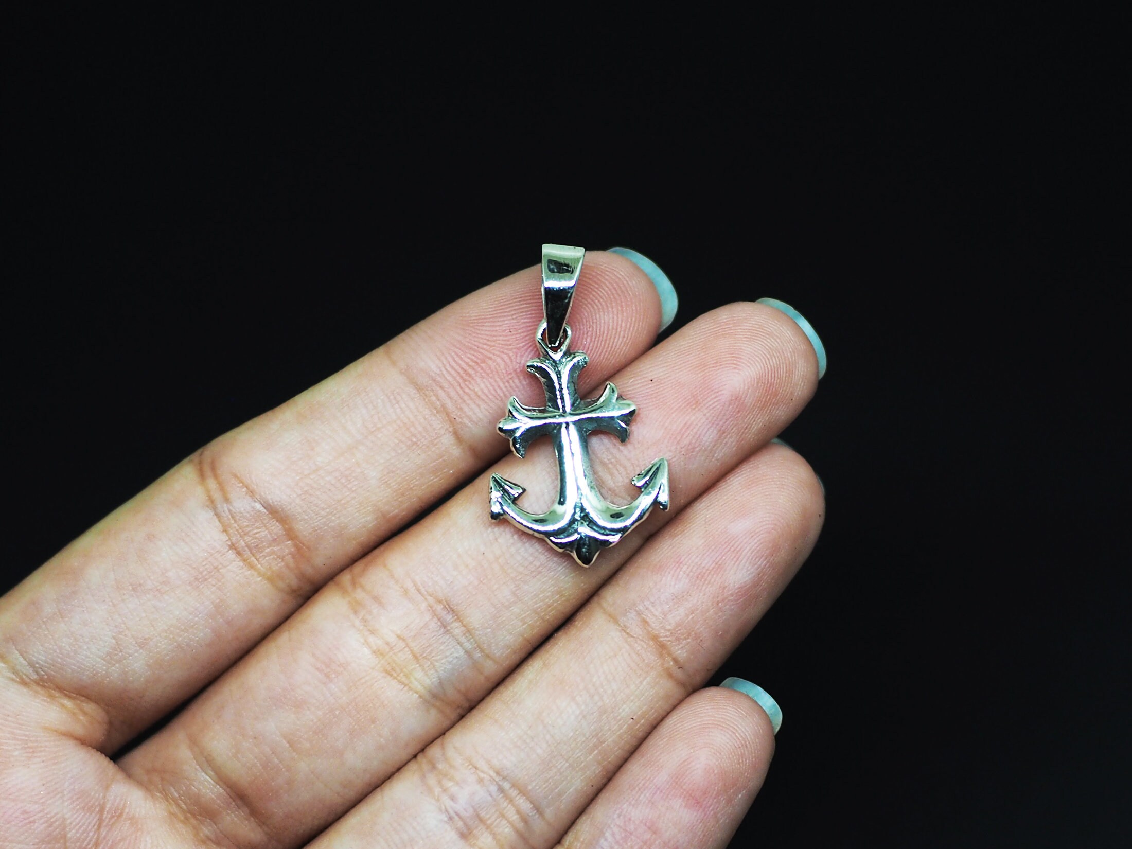 1 Piece Anchor Cross Charm Pendants Jewelry Supplies 925 Etsy UK