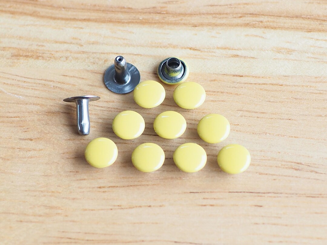100 Sets of 6 Mm Yellow Rivet Stud Leather Craft Stud Bag Etsy