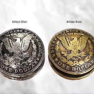 2 - 1 ドル コイン コンチョ、イーグル USA スタッド スクリューバック、バイカー ウォレット、ベルト、レザー クラフト、装飾金具 / DH92