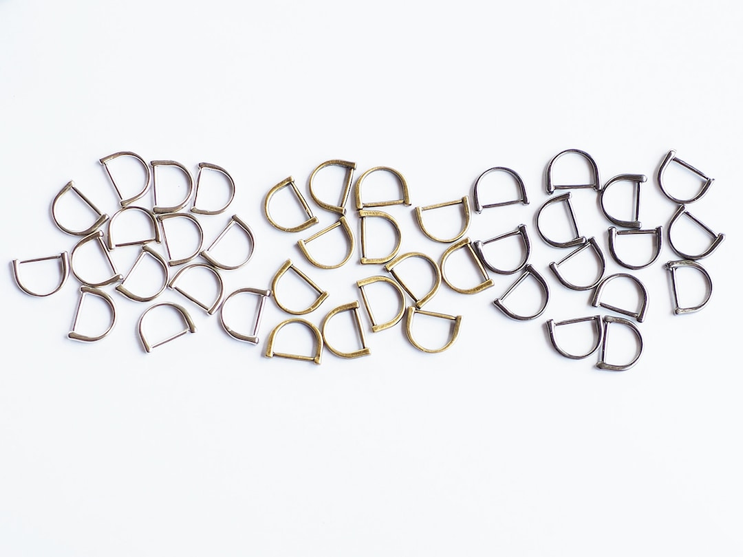 50 Pieces 12 Mm Small Dring, Welded D Ring, Bag Purse Hardware, Bag