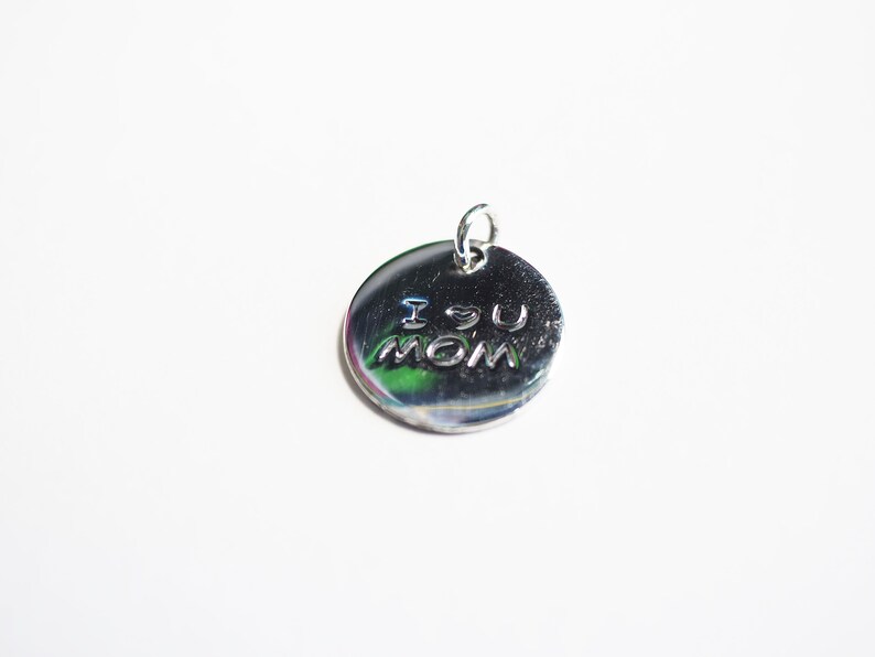 Mom Tag Charm pendants, I love you mom charm, sterling silver Jewelry Supplies, Family jewelry, Gift for mother /PD239 image 6