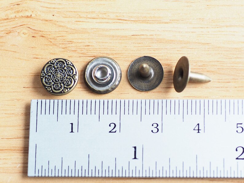 20 Sets of 9 Mm Lotus Rivets Vintage Flower Rivet Stud Etsy