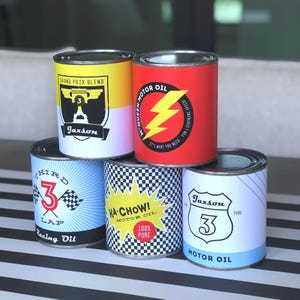 Custom Cars Party Oil Can Wraps Digital File- Cars Theme 1st Geburtstag