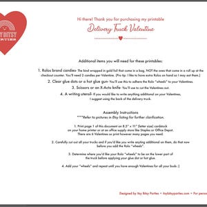 Digital Download Delivery Truck Mini Valentines - Unique and Perfect ...