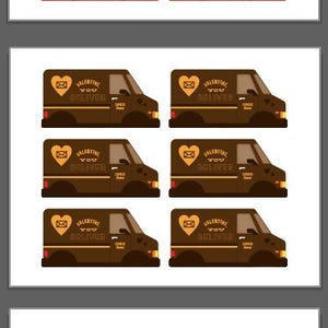 Digital Download Delivery Truck Mini Valentines - Unique and Perfect ...