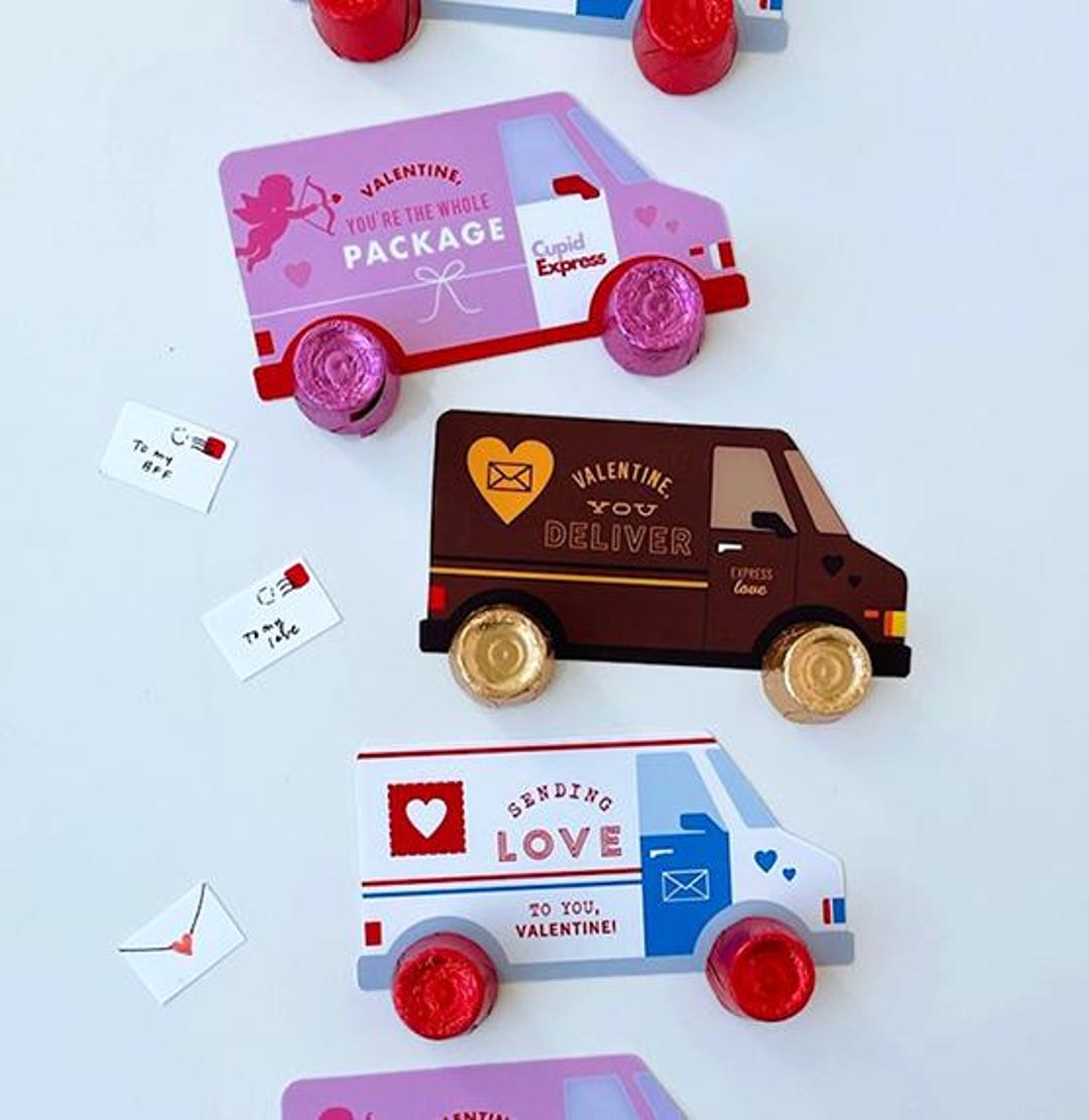 Digital Download Delivery Truck Mini Valentines - Unique and Perfect ...