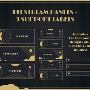 Animated Art Deco Stream Package for Twitch - Screens, Panels, Chat Box ...